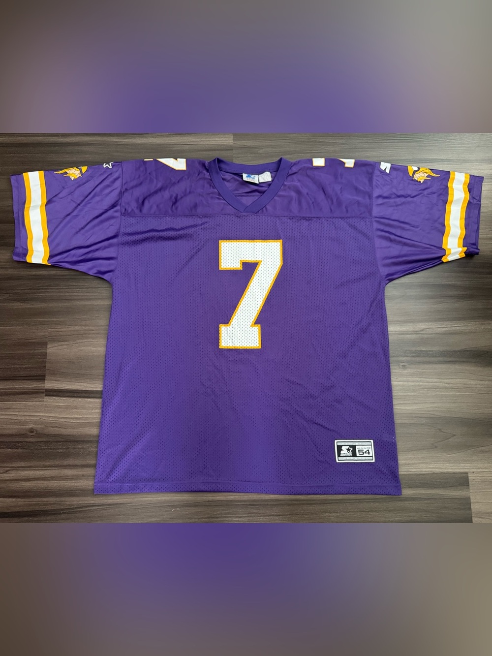 Vintage 90s Starter Minnesota Vikings Randall Cunningham #7 NFL Jersey Sz 54 2XL